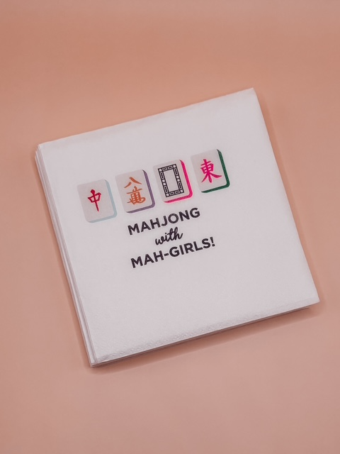 Mahjong with MAH-Girls! Cocktail Napkins
