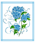 Hydrangea Print Cocktail Napkins