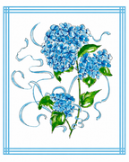 Hydrangea Print Cocktail Napkins