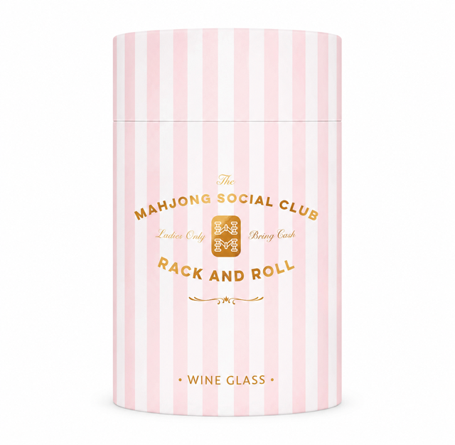 Mahjong Social Club Wine Glass