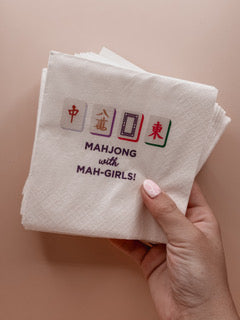 Mahjong with MAH-Girls! Cocktail Napkins