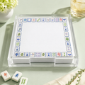Notepad with Mahjong Preppy Tile Boarded print, with  Acrylic Holder