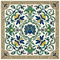 Vintage Peacock Floral Mahjong Mat