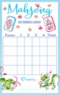 Score Card, butterfly and dragons print