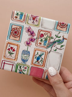 Mahjong Tile Ceramic Coasters, Set 4