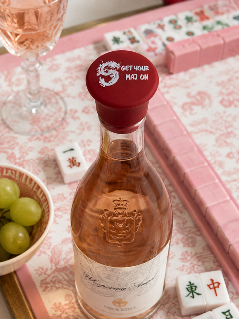Majhong Wine Cap, Get Your Maj On, Red, Hostess gift