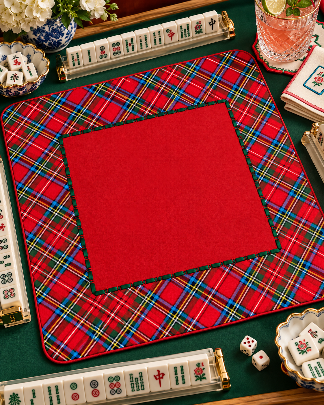Tartan Plaid Traditions Mahjong Mat